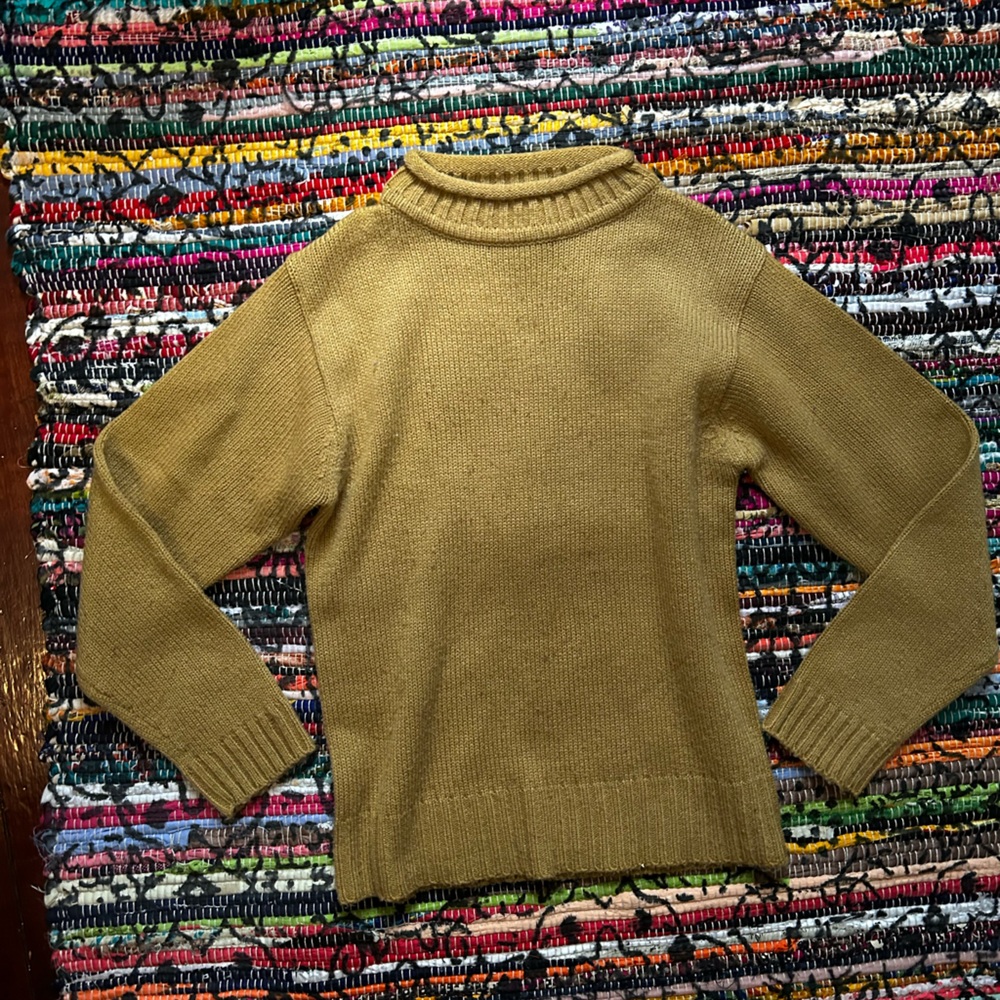 VINTAGE Sweater Yellow 80s Size Small
